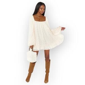 Show Me Your MuMu Cream Mini Dress